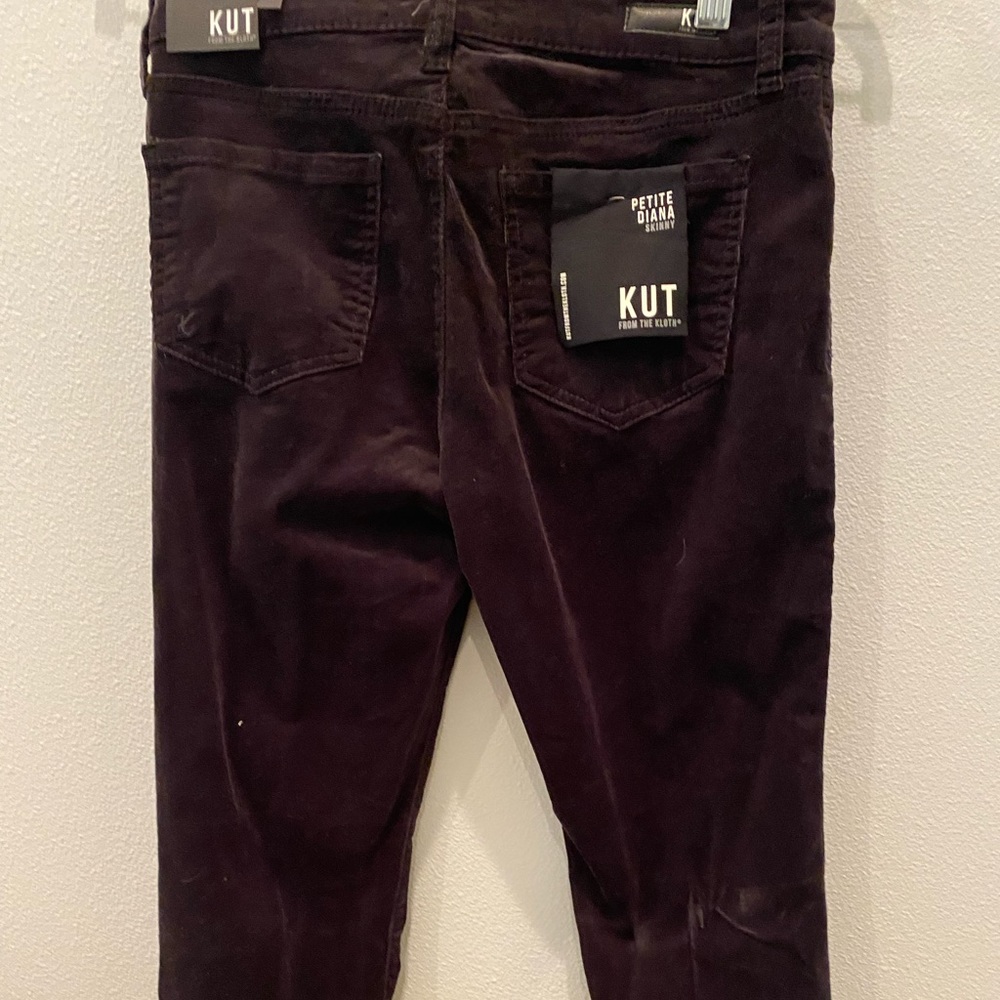 KUT. Black, corduroy skinny pants. NWT. Size 4P